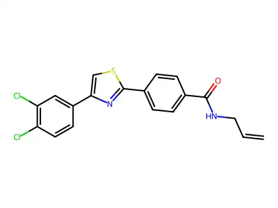 N-allyl-4-[4-(3,4-dichlorophenyl)-1,3-thiazol-2-yl]benzenecarboxamide structure