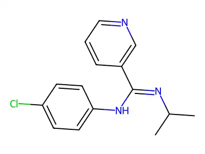 N-(4-chlorophenyl)-N'-isopropyl-3-pyridinecarboximidamide structure