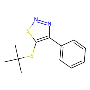 5-(Tert-butylsulfanyl)-4-phenyl-1,2,3-thiadiazole structure
