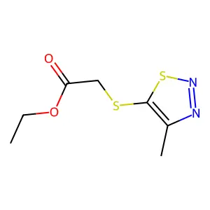 Ethyl 2-[(4-methyl-1,2,3-thiadiazol-5-yl)sulfanyl]acetate structure