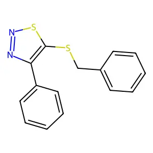 Benzyl 4-phenyl-1,2,3-thiadiazol-5-yl sulfide structure