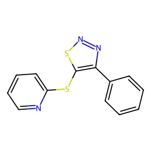 2-[(4-Phenyl-1,2,3-thiadiazol-5-yl)sulfanyl]pyridine structure
