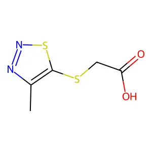 2-[(4-Methyl-1,2,3-thiadiazol-5-yl)sulfanyl]acetic acid structure