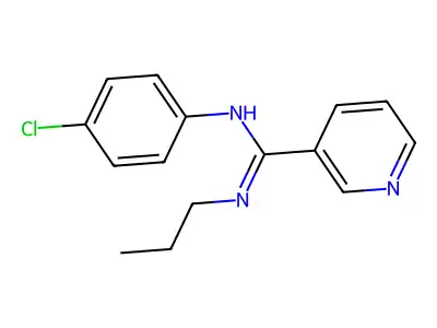 N-(4-chlorophenyl)-N'-propyl-3-pyridinecarboximidamide structure