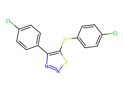 4-(4-Chlorophenyl)-5-[(4-chlorophenyl)sulfanyl]-1,2,3-thiadiazole structure