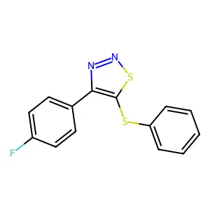 4-(4-Fluorophenyl)-5-(phenylsulfanyl)-1,2,3-thiadiazole structure