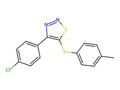 4-(4-Chlorophenyl)-5-[(4-methylphenyl)sulfanyl]-1,2,3-thiadiazole structure