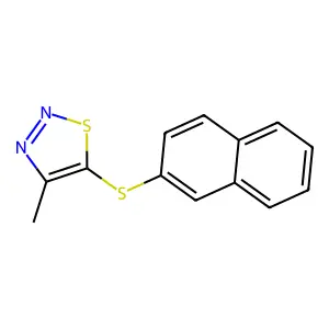 4-Methyl-5-(2-naphthylsulfanyl)-1,2,3-thiadiazole structure
