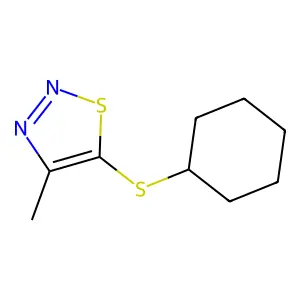 5-(Cyclohexylsulfanyl)-4-methyl-1,2,3-thiadiazole structure