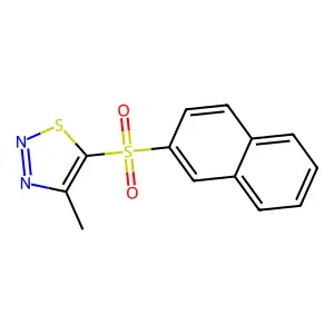4-Methyl-5-(2-naphthylsulfonyl)-1,2,3-thiadiazole structure