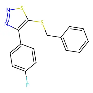 5-(Benzylsulfanyl)-4-(4-fluorophenyl)-1,2,3-thiadiazole structure