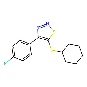 5-(Cyclohexylsulfanyl)-4-(4-fluorophenyl)-1,2,3-thiadiazole structure