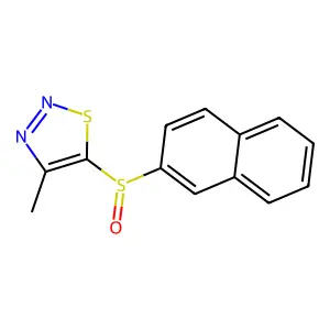 4-Methyl-5-(2-naphthylsulfinyl)-1,2,3-thiadiazole structure