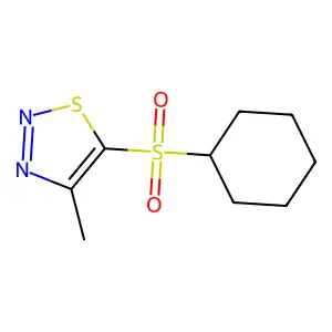 5-(Cyclohexylsulfonyl)-4-methyl-1,2,3-thiadiazole structure