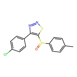 4-(4-Chlorophenyl)-5-[(4-methylphenyl)sulfinyl]-1,2,3-thiadiazole structure