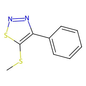 Methyl 4-phenyl-1,2,3-thiadiazol-5-yl sulfide structure