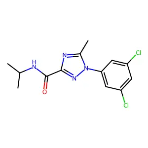 1-(3,5-dichlorophenyl)-N-isopropyl-5-methyl-1H-1,2,4-triazole-3-carboxamide structure