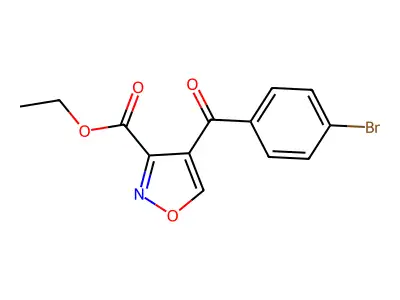 Ethyl 4-(4-bromobenzoyl)-3-isoxazolecarboxylate structure