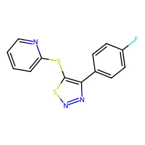 4-(4-Fluorophenyl)-1,2,3-thiadiazol-5-yl 2-pyridinyl sulfide structure