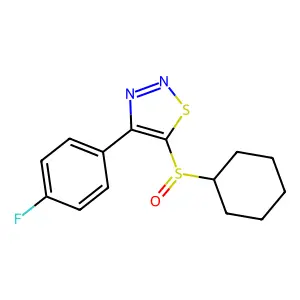 5-(Cyclohexylsulfinyl)-4-(4-fluorophenyl)-1,2,3-thiadiazole structure