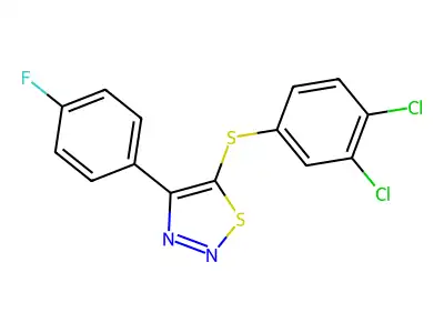 5-[(3,4-Dichlorophenyl)sulfanyl]-4-(4-fluorophenyl)-1,2,3-thiadiazole structure