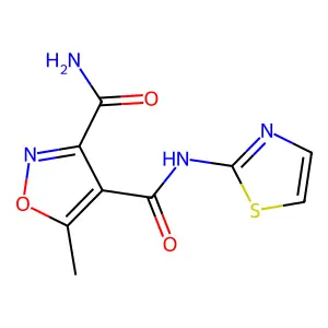 5-Methyl-N4-(thiazol-2-yl)isoxazole-3,4-dicarboxamide structure