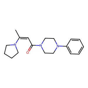 1-(4-Phenyl-1-piperazinyl)-3-(1-pyrrolidinyl)-2-buten-1-one structure