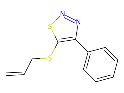 Allyl 4-phenyl-1,2,3-thiadiazol-5-yl sulfide structure