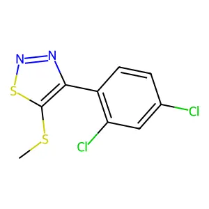 4-(2,4-Dichlorophenyl)-5-(methylsulfanyl)-1,2,3-thiadiazole structure