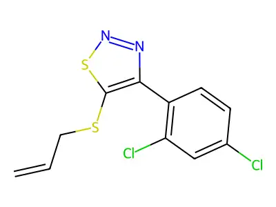 5-(Allylsulfanyl)-4-(2,4-dichlorophenyl)-1,2,3-thiadiazole structure