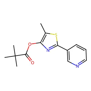 5-Methyl-2-(3-pyridinyl)-1,3-thiazol-4-yl pivalate structure