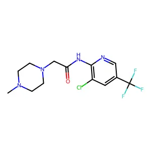 N-[3-chloro-5-(trifluoromethyl)pyridin-2-yl]-2-(4-methylpiperazin-1-yl)acetamide structure