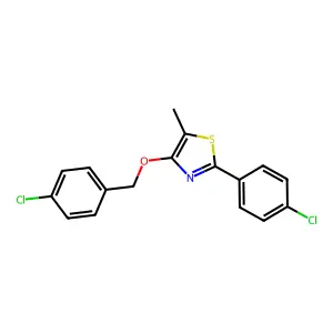 2-(4-Chlorophenyl)-4-[(4-chlorophenyl)methoxy]-5-methyl-1,3-thiazole structure