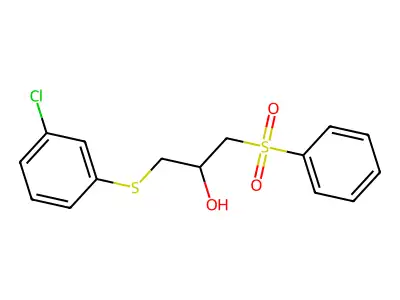 1-[(3-Chlorophenyl)sulfanyl]-3-(phenylsulfonyl)-2-propanol structure