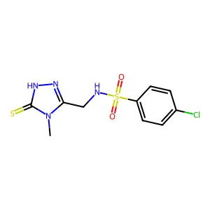 4-chloro-N-[(4-methyl-5-sulfanyl-4H-1,2,4-triazol-3-yl)methyl]benzenesulfonamide structure