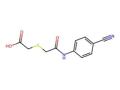 2-({[(4-Cyanophenyl)carbamoyl]methyl}sulfanyl)acetic acid structure