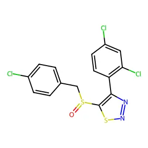 5-[(4-Chlorophenyl)methylsulfinyl]-4-(2,4-dichlorophenyl)thiadiazole structure