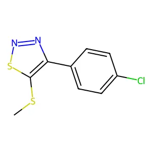 4-(4-Chlorophenyl)-5-(methylsulfanyl)-1,2,3-thiadiazole structure