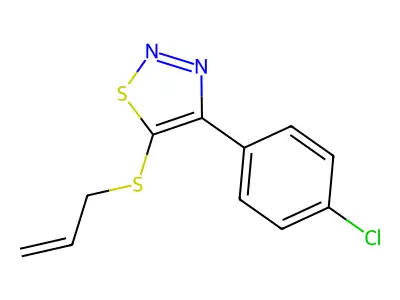 5-(Allylsulfanyl)-4-(4-chlorophenyl)-1,2,3-thiadiazole structure