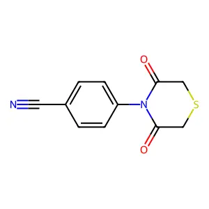 4-(3,5-Dioxothiomorpholin-4-yl)benzonitrile structure