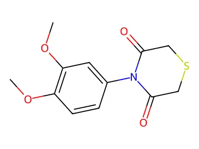 4-(3,4-Dimethoxyphenyl)-3,5-thiomorpholinedione structure