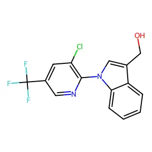 {1-[3-chloro-5-(trifluoromethyl)-2-pyridinyl]-1H-indol-3-yl}methanol structure