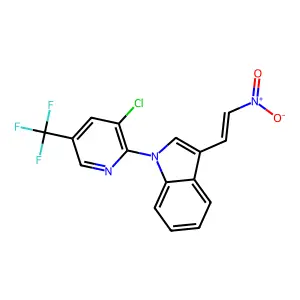 1-[3-chloro-5-(trifluoromethyl)-2-pyridinyl]-3-(2-nitrovinyl)-1H-indole structure