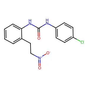 N-(4-chlorophenyl)-N'-[2-(2-nitroethyl)phenyl]urea structure