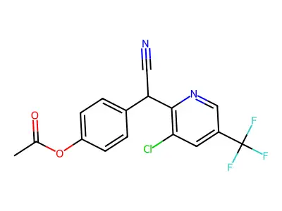 4-[[3-Chloro-5-(trifluoromethyl)-2-pyridinyl](cyano)methyl]phenyl acetate structure