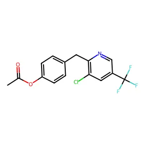 4-{[3-Chloro-5-(trifluoromethyl)-2-pyridinyl]methyl}phenyl acetate structure