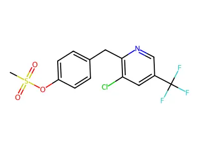 4-{[3-Chloro-5-(trifluoromethyl)-2-pyridinyl]methyl}phenyl methanesulfonate structure