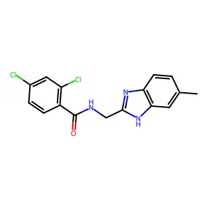 2,4-dichloro-N-[(6-methyl-1H-benzimidazol-2-yl)methyl]benzamide structure