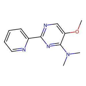 5-methoxy-N,N-dimethyl-2-(pyridin-2-yl)pyrimidin-4-amine structure