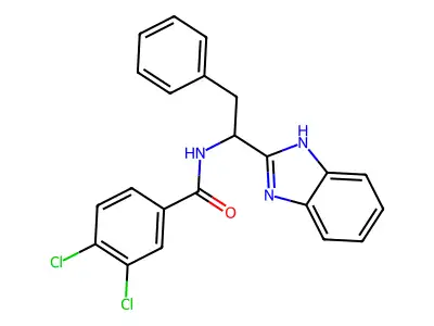 N-(1-(1H-1,3-Benzimidazol-2-yl)-2-phenylethyl)-3,4-dichlorobenzenecarboxamide structure